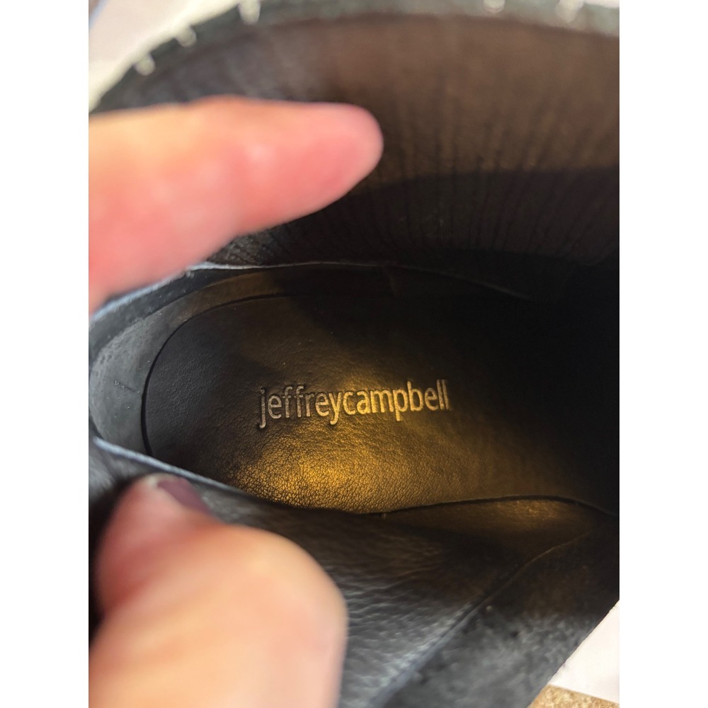 Jeffrey Campbell Texan Black Suede Ankle Booties, rocker chic, edgy, festival - Picture 5 of 6